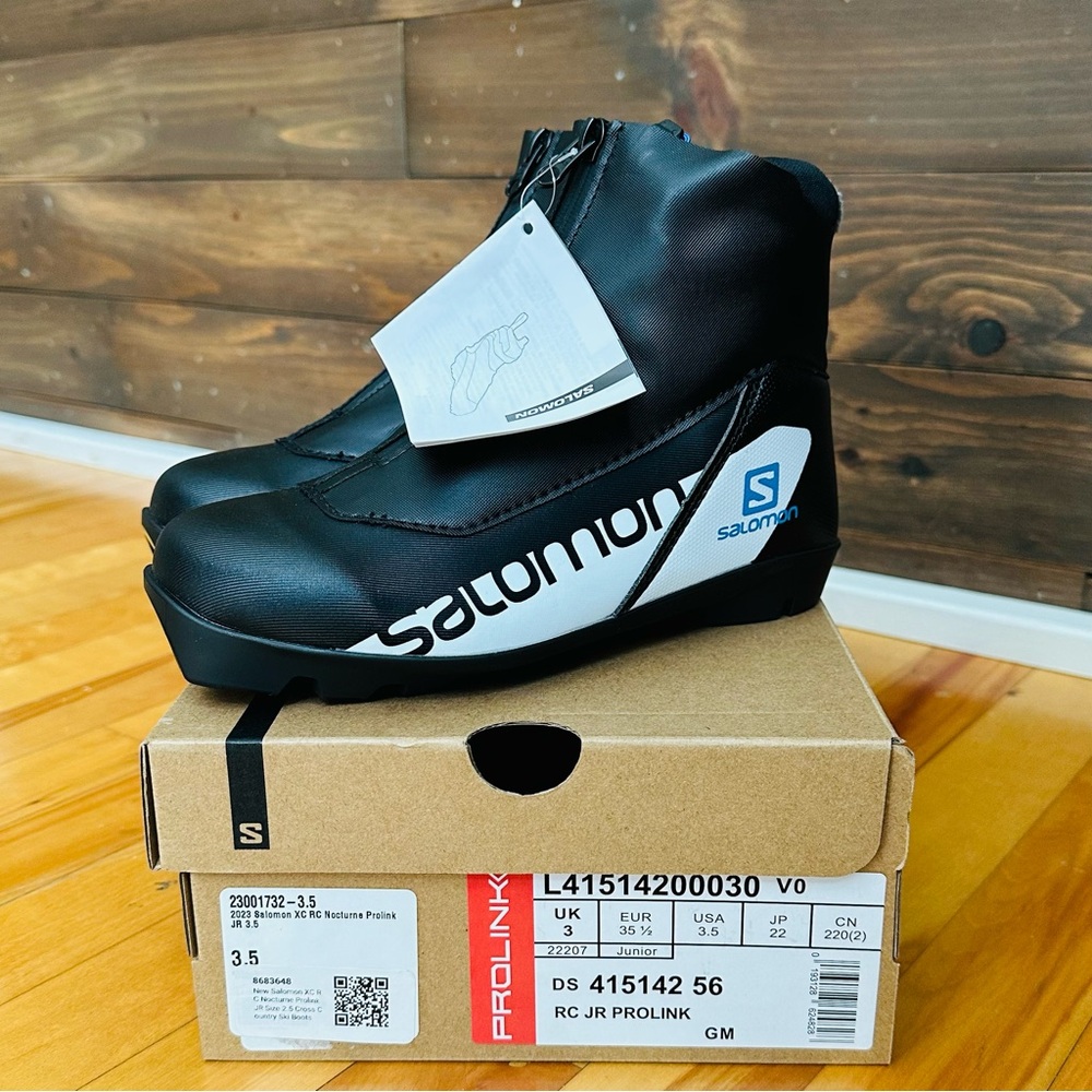 NWT Salomon Kids/Junior Prolink Cross Country/Nordic Ski Boots (Size 3.5)